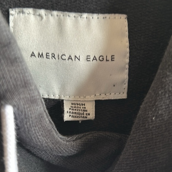 American Eagle Unisex Hooded Sweatshirt Grey Size M - Picture 5 of 5